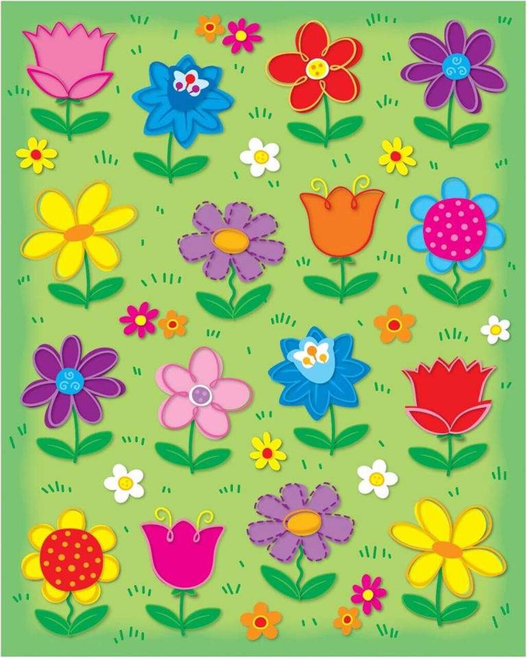 Die-Cut Flower Shape Stickers – 6 Sheets, 96 Pack Colorful Floral Stickers for Crafts, Scrapbooking & Classroom Rewards